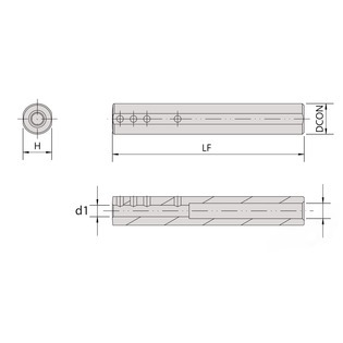 Douille pour mini barre d'alésage